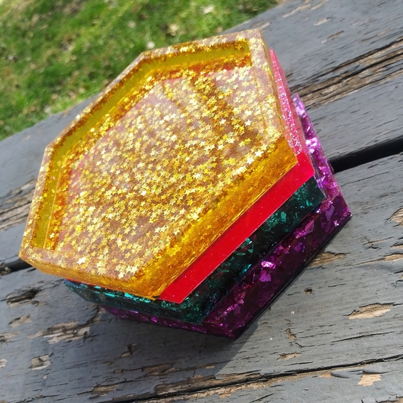 A Splash of Color Other - Coaster Set Handmade Sparkles
